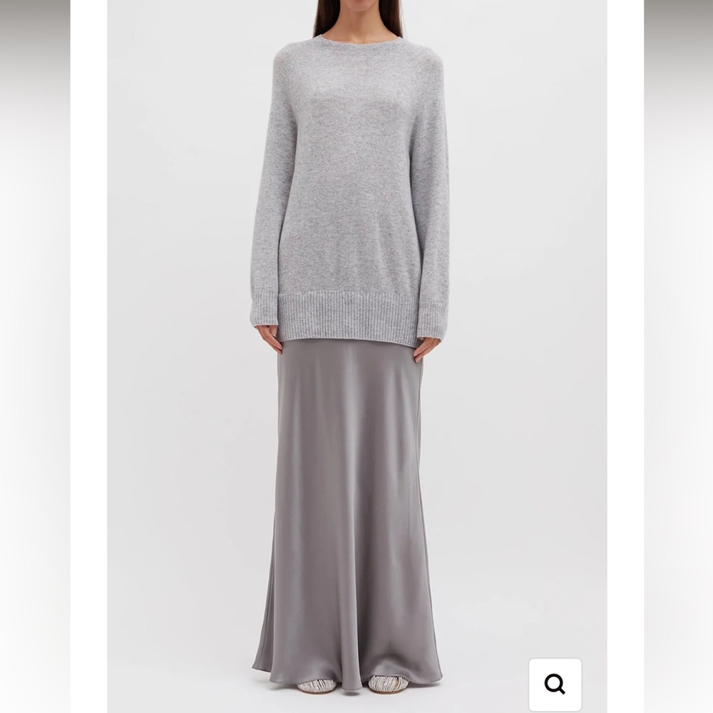 Christopher Esber Brand New Monument Long Dress Size XS in Slate Grey
